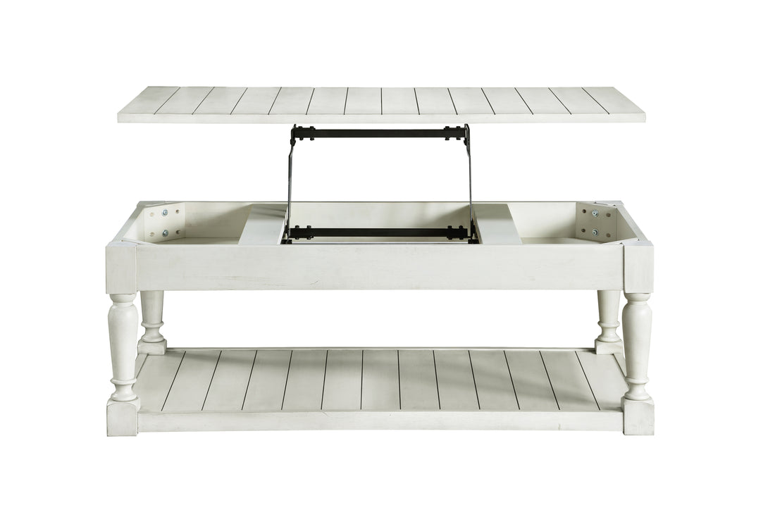 Hemingway 3 Piece Table Set White - White Wood