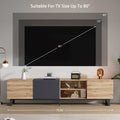 Modern Tv With 3 Cabinets& Open Shelves, Color -