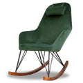 Chelsea Velvet Rocking Chair - Green Velvet