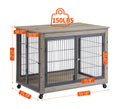 Furniture Style Dog Crate Side Table On Wheels