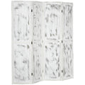 HOMCOM 5.5' 4 Panel Room Divider Folding Privacy white-wood