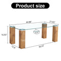 Glass Top Coffee Table,Tea Table, With Mdf Legs -