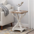 ACCENT TABLE natural+white-mdf