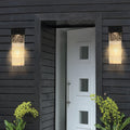 Outdoor waterproof transparent LED crystal wall lamp 2 black-modern-acrylic