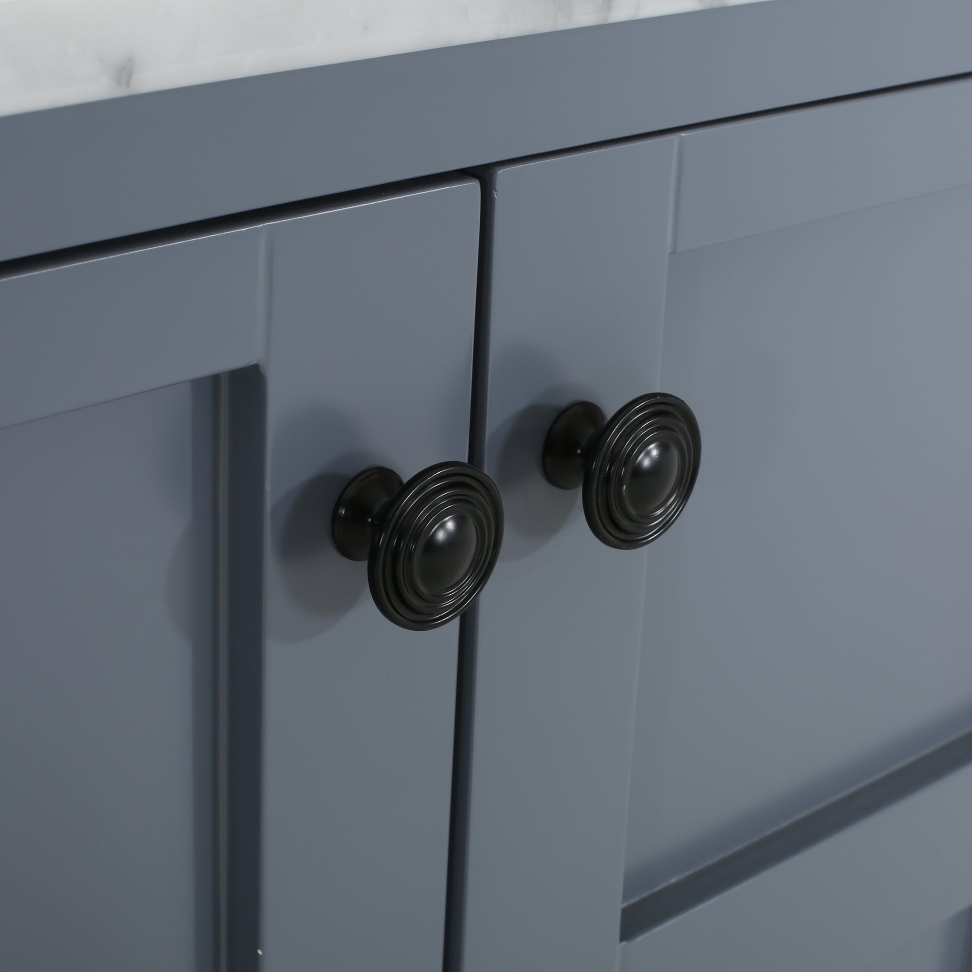 49'' Bathroom Vanity with Marble Top & Ceramic Sink gray-acacia wood