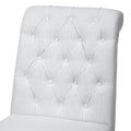 Broxton Tuft Dining Rolltop Kd - White Fabric