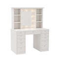 Vanity Desk With Led Lighted Mirror, Makeup