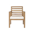 Outdoor Acacia Wood Club Chairs, 2 Pcs Set,