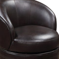 Sophia Swivel Chair Brown - Dark Brown Wood