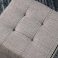 Ottoman - Light Grey Linen Or Linen Blend Primary