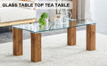 Glass Top Coffee Table,Tea Table, With Mdf Legs -