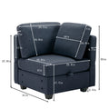 Convertible Sectional Sofa With Chaise, L Shaped