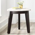 Francis White Marble Top End Table White - White