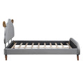 Full Size Upholstered Platform Bed With Sheep