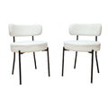 White Dining Chairs Set Of 4, Mid Century Modern