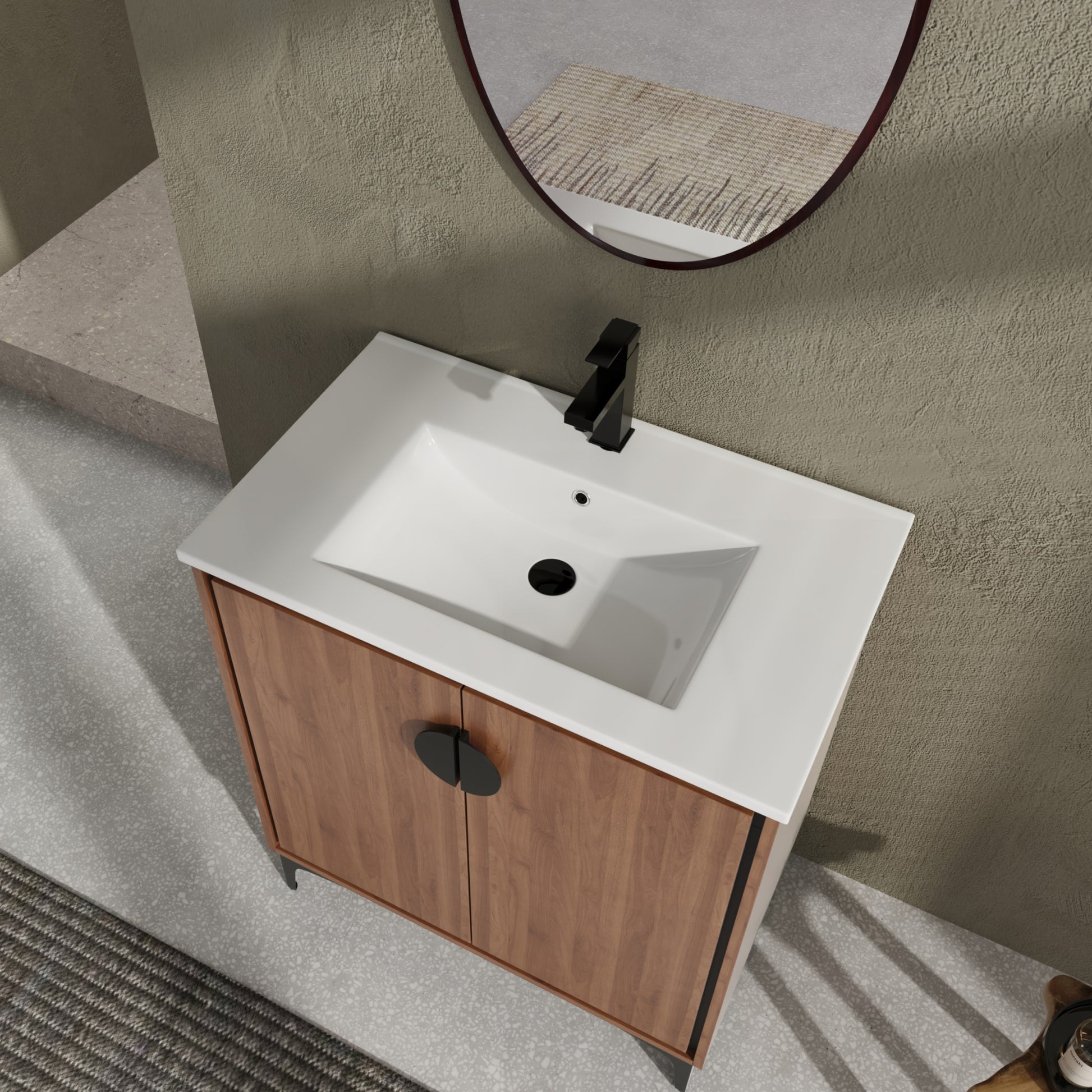 30 "Bathroom Vanity, 2 Doors, Bathroom Cabinet