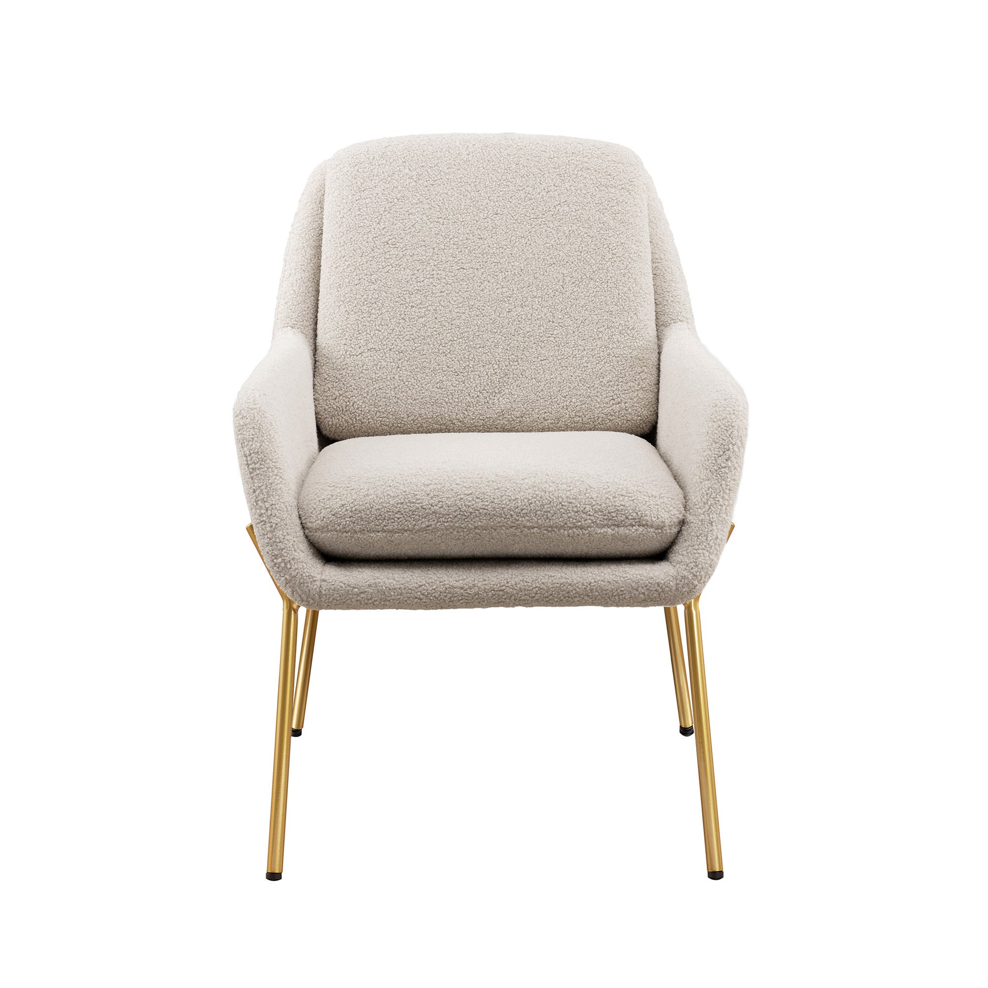 Contemporary Upholstered Boucle Minimalist Accent