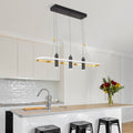 Javeriah 4 Light Black Gold Dimmable Led Pendant