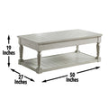 Hemingway 3 Piece Table Set White - White Wood