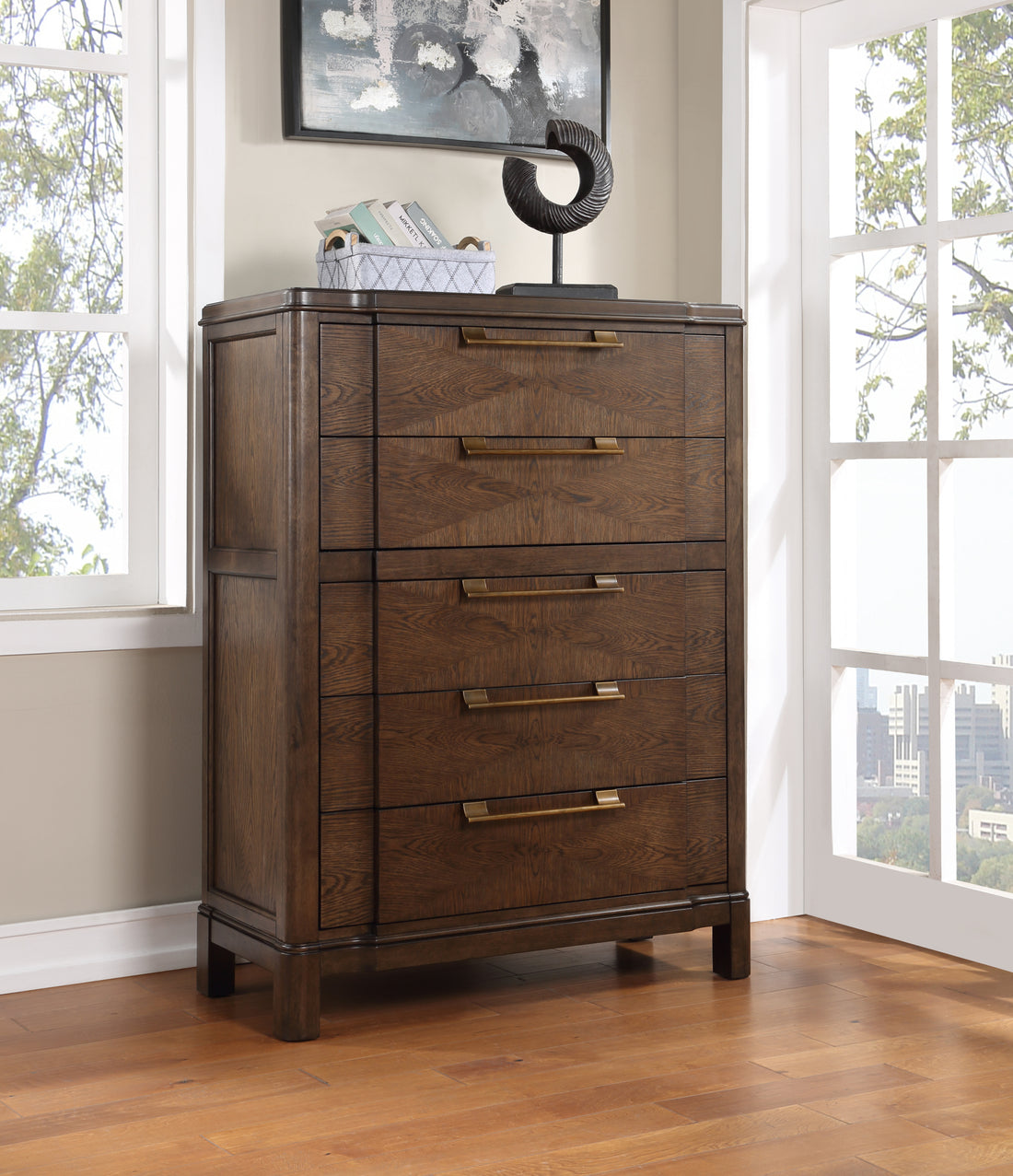 Milan Chest Dark Brown - Dark Brown Wood