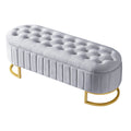 Elegant Upholstered Velvet Storage Ottoman With