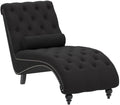 Button Tufted Chaise Lounge Indoor With Solid