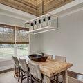 Filep 5 Light Farmhouse Kitchen Island Pendant