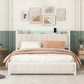 Queen Bed Frame With Led Headboard, Upholstered