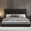 Queen Size Tufted Upholstered Platform Bed, Black