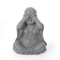 Harrod Outdoor Monk Statue, Stone Gray stone gray-magnesium oxide