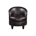 Sophia Swivel Chair Brown - Dark Brown Wood