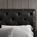 Queen Size Tufted Upholstered Platform Bed, Black