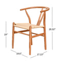 Natural Solid Wood Wishbone Design Backrest Chair