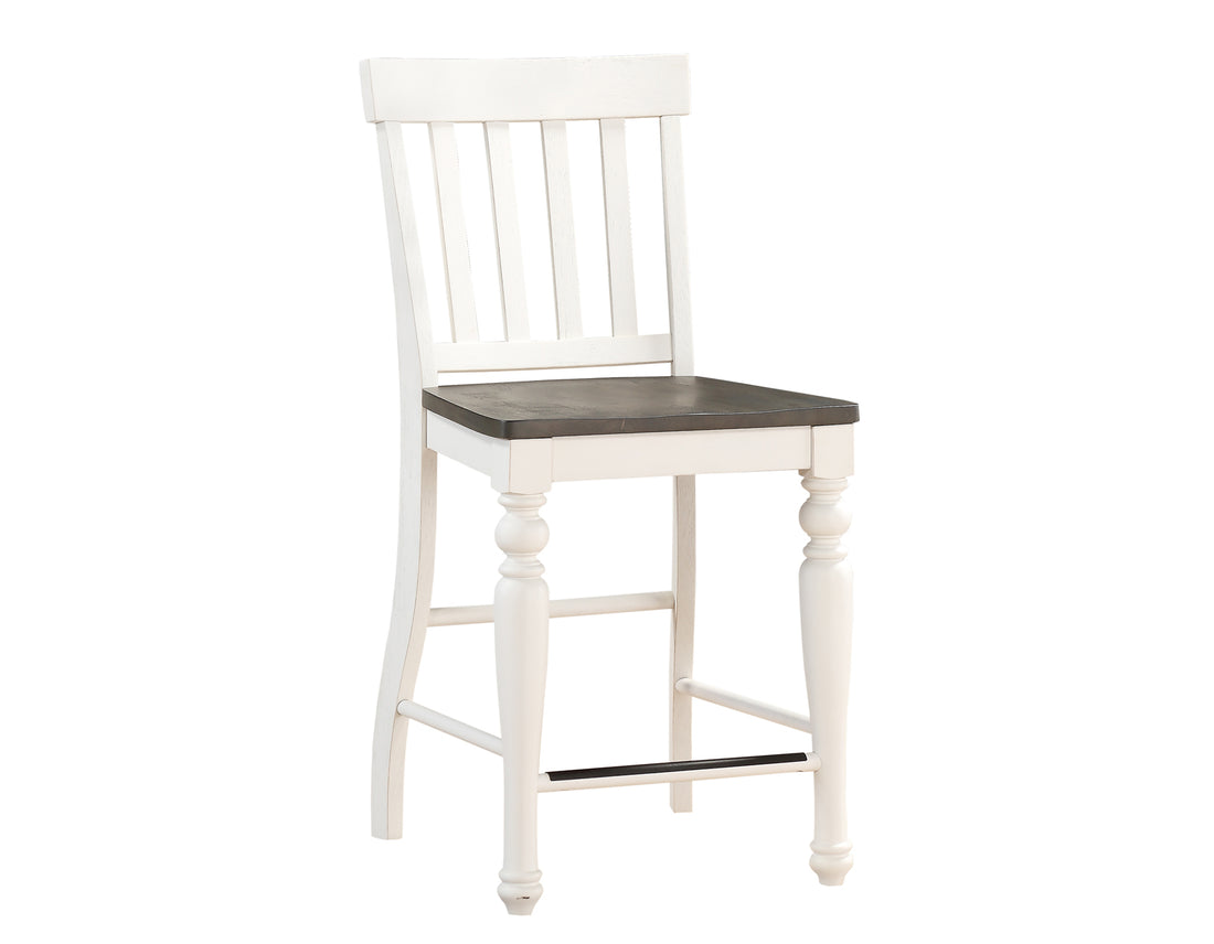 Joanna Counter Chair Set Of 2 Two Tone - White