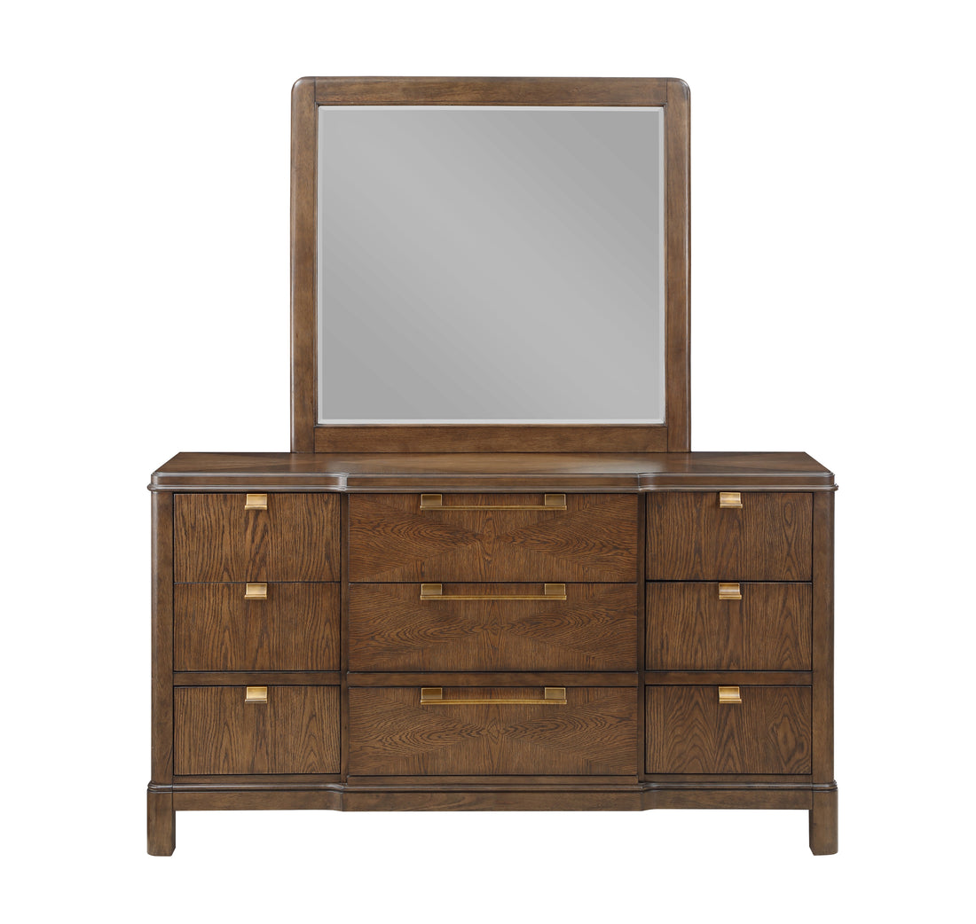 Milan Dresser And Mirror Dark Brown - Dark Brown