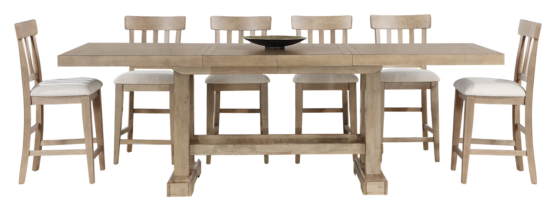 Napa 7 Piece Counter Dining Set Sand - Light