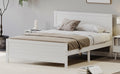 Wood Platform Bed Frame With Headboard, Mattress