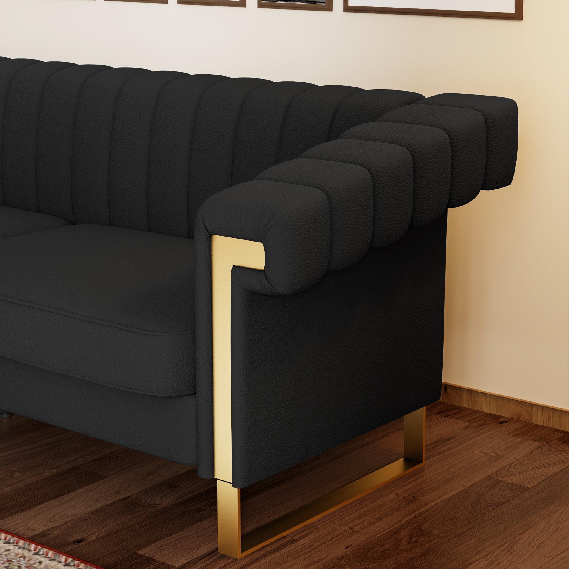 Fx P81Pu Bk Sofa - Black Pu 2 Seat