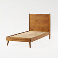 Twin Bed - Twin Natural Acacia Wood