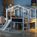 Twin Size Loft Bed With Ladder And Slide, House