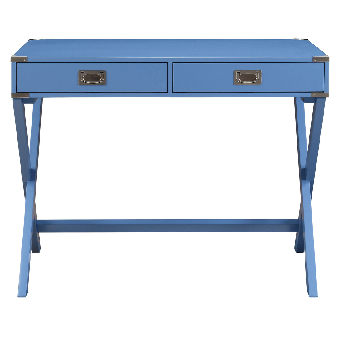 Blue Writing Desk With 2 Drawers - Blue Writting