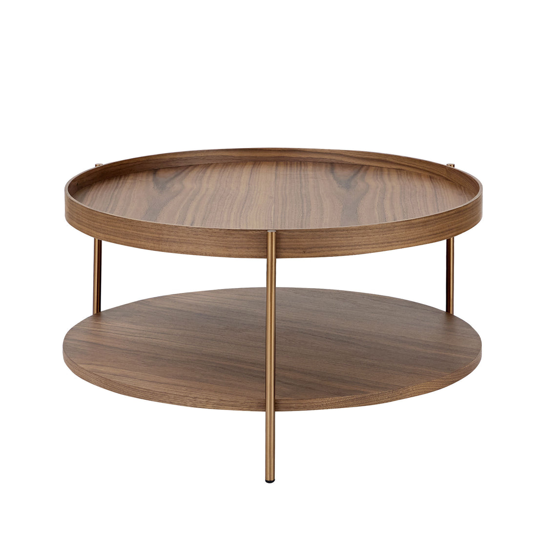 2 Piece Modern 2 Tier Round Coffee Table Set For