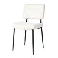 Modern Beige Simple Dining Chair Fabric