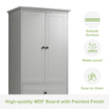 Storage Cabinet with 2 Doors and 4 Drawers for grey-mdf