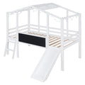 Twin Size Loft Bed With Ladder And Slide, House