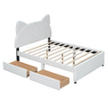 Full Size Upholstered Platform Bed with Cartoon Ears box spring not