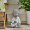 Gary Outdoor Monk Statue gray-magnesium oxide