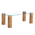 Glass Top Coffee Table,Tea Table, With Mdf Legs -