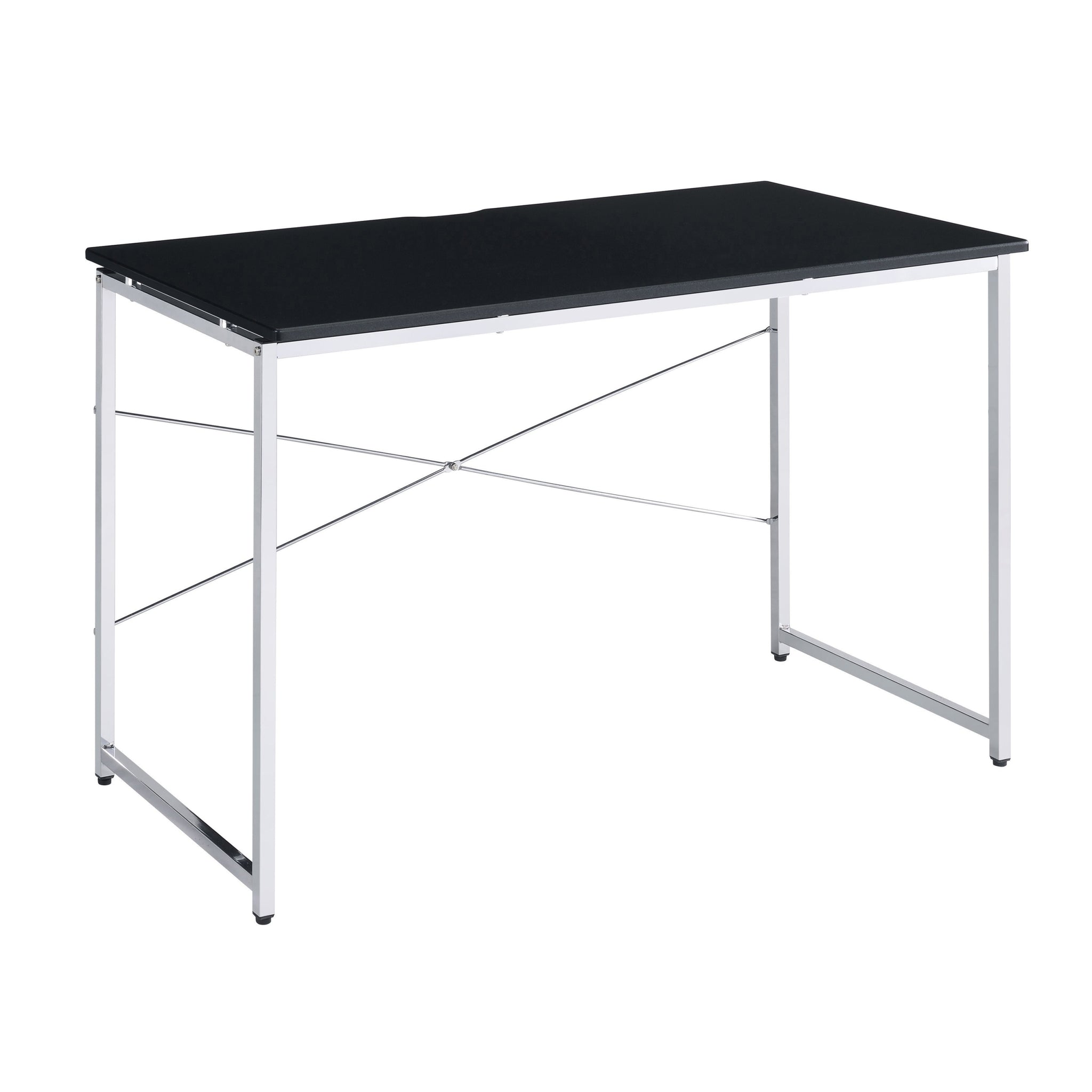 Black And Chrome Vanity Desk - Black Silver