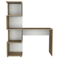 Vik Desk With Storage Cabinets, Four Shelves -